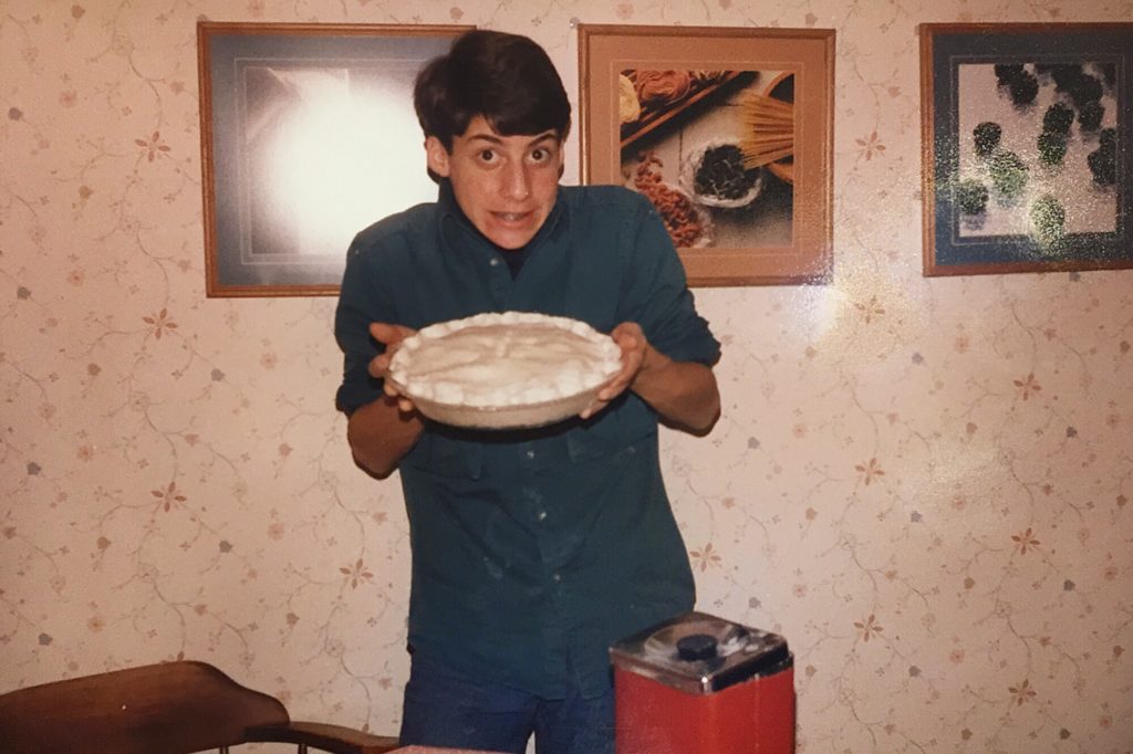 The author baking a pie